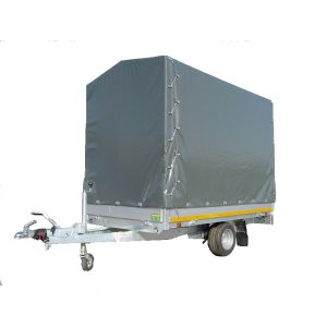 Einachser Hochlader mit Planenaufbau