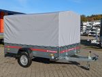 750kg TEMARED Planenanhänger ungebremst Kasteninnenmaße 2,63×1,50×1,40m Typ: PRO 2615, Einachser, Tieflader, ungebremst, mit Plane und Spriegel, Anhänger , Lehwald