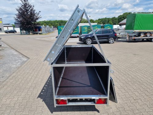 VDM Deckelanhänger 750kg 198x98x65cm Detailansicht Heckansicht offen