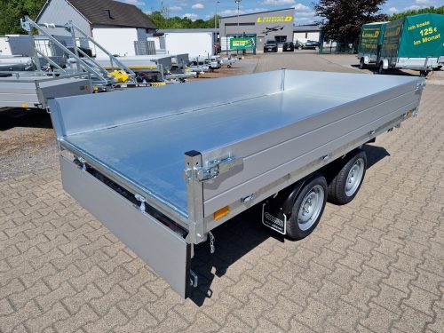 2,7to. SARIS Dreiseitenkipper | Kasteninnenmaße 306x1,70x0,30m | Hand+Elektropumpe