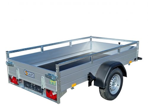 1,3to. SARIS Tieflader | 255x1,33x0,30m + 13cm Reling | McAlu Pro 255 133 Gewerbeausf.