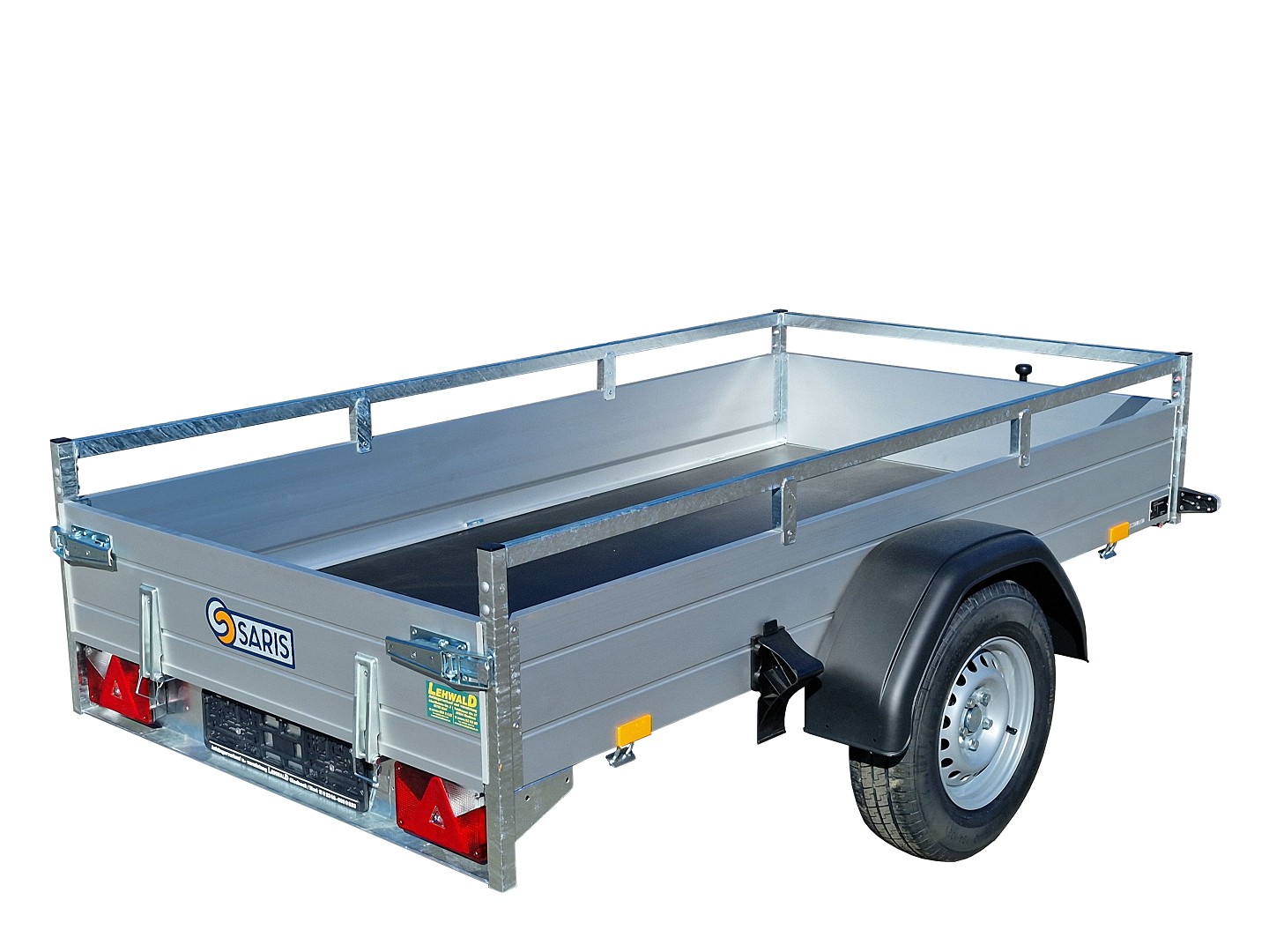1,3to. SARIS Tieflader | 255x1,33x0,30m + 13cm Reling | McAlu Pro 255 133 Gewerbeausf.