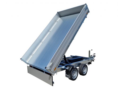 2,7to. SARIS Dreiseitenkipper | Kasteninnenmaße 306x1,70x0,30m | Hand+Elektropumpe