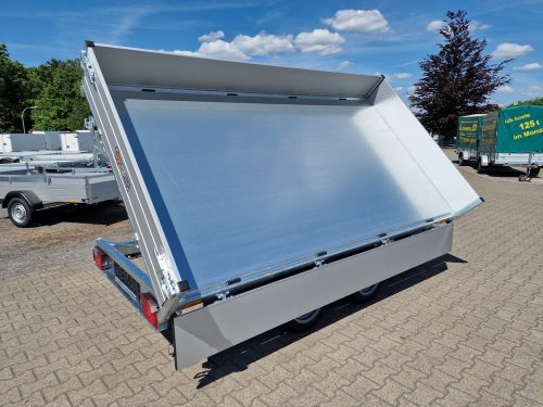 2,7to. SARIS Dreiseitenkipper | Kasteninnenmaße 306x1,70x0,30m | Hand+Elektropumpe