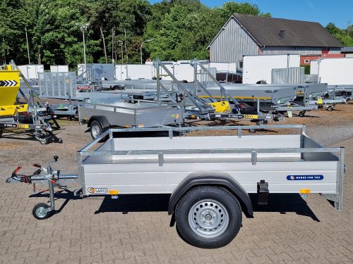 1,3to. SARIS Tieflader | 255x1,33x0,30m + 13cm Reling | McAlu Pro 255 133 Gewerbeausf.