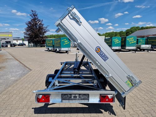 2,7to. SARIS Dreiseitenkipper | Kasteninnenmaße 306x1,70x0,30m | Hand+Elektropumpe