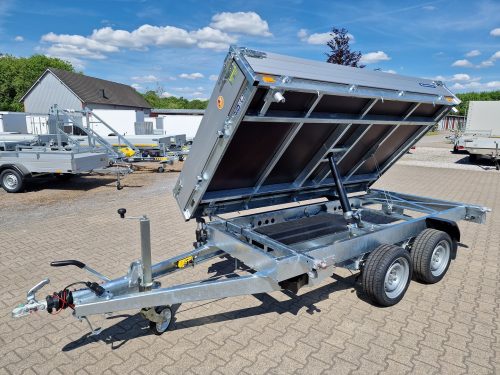 2,7to. SARIS Dreiseitenkipper | Kasteninnenmaße 306x1,70x0,30m | Hand+Elektropumpe