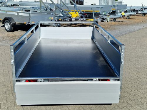 1,3to. SARIS Tieflader | 255x1,33x0,30m + 13cm Reling | McAlu Pro 255 133 Gewerbeausf.