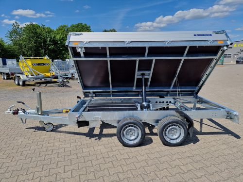 2,7to. SARIS Dreiseitenkipper | Kasteninnenmaße 306x1,70x0,30m | Hand+Elektropumpe