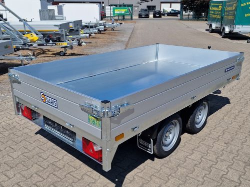 2,0to. SARIS Rückwärtskipper | Kasteninnenmaße 276x1,50x0,30m | Hand Pumpe