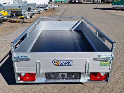 1,3to. SARIS Tieflader | 255x1,33x0,30m + 13cm Reling | McAlu Pro 255 133 Gewerbeausf.