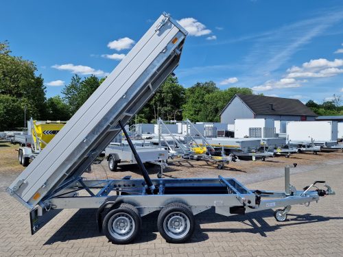 2,7to. SARIS Dreiseitenkipper | Kasteninnenmaße 306x1,70x0,30m | Hand+Elektropumpe