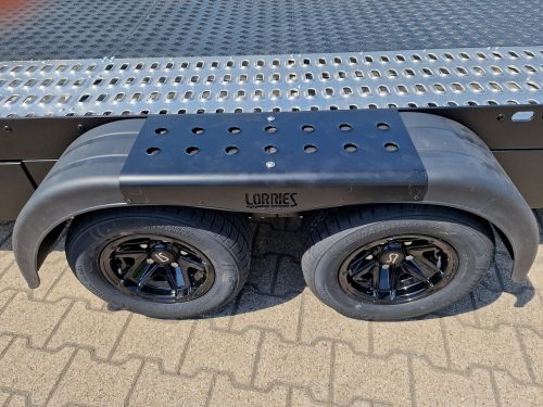 2,7to. LORRIES Autotransporter Tieflader | ALU Rahmen , Auffahrwinkel nur 5,5° | 450x200cm PLAXX27-4520 Radhäuser Anhänger Lehwald Marl Verkauf