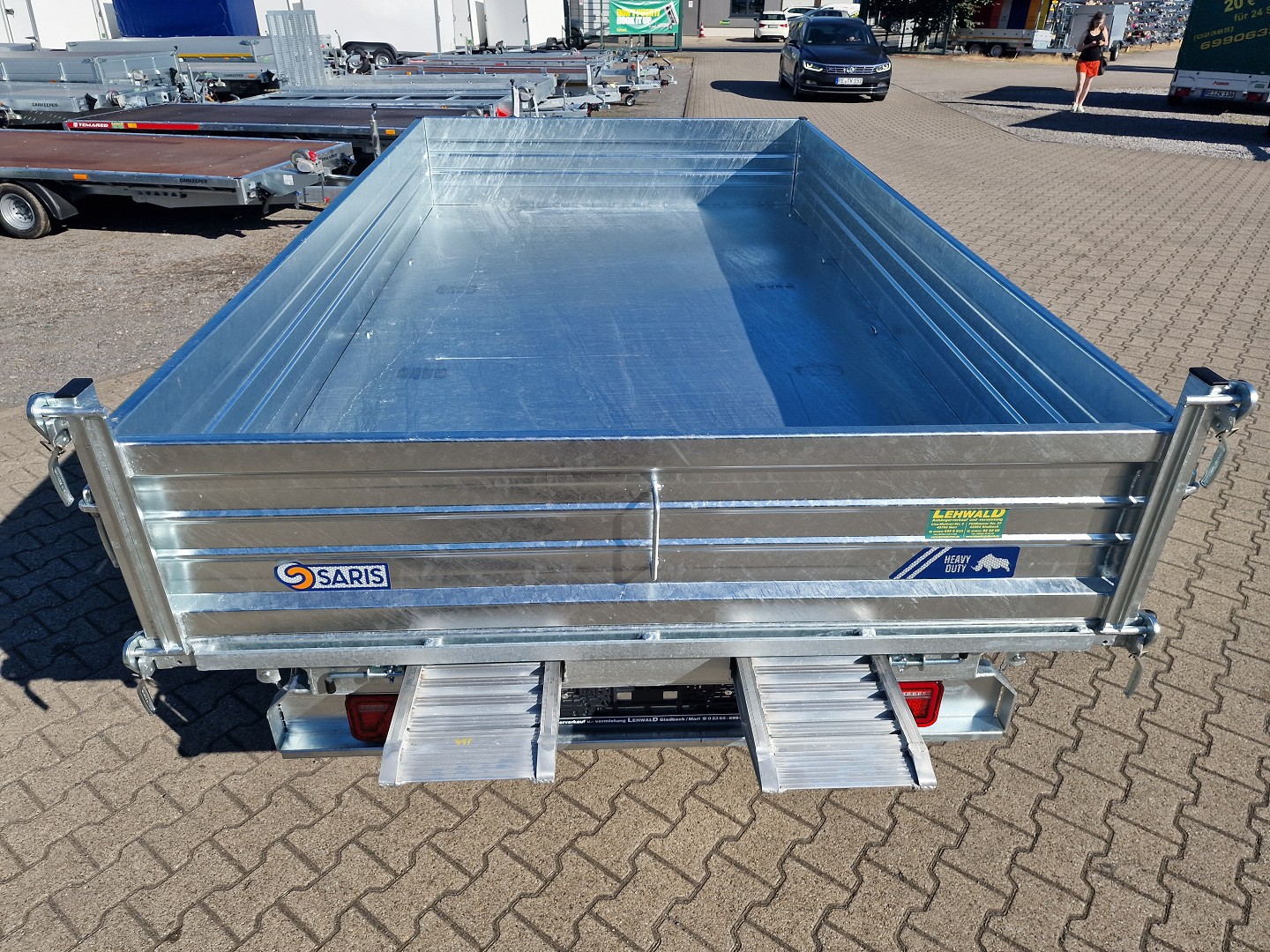 2Stck. Aluminium Auffahrrampen für SARIS Stahlkipper Rampenschacht Aufnahme Anhänger Lehwald Marl Verkauf