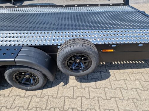 2,7to. LORRIES Autotransporter Tieflader | ALU Rahmen , Auffahrwinkel nur 5,5° | 450x200cm PLAXX27-4520 Ersatzrad Anhänger Lehwald Marl Verkauf