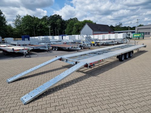 3,5to. Temared Tridem | Autotransporter 8,53x2,15m | CAR 8521/3 S 3.5T Ansicht Heck Schräg Anhänger Lehwald Marl Verkauf