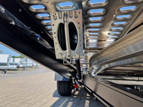 2,7to. LORRIES Autotransporter Tieflader | ALU Rahmen , Auffahrwinkel nur 5,5° | 450x200cm PLAXX27-4520 Keile Anhänger Lehwald Marl Verkauf