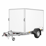 1,35to. Saris Kofferanhänger | Innenm. 2,56x1,34x1,38m | Gesamthöhe nur 1,95m !!! | Typ: GO 256 134 1350 1 H138 Schräg Seite Anhänger Lehwald Marl Verkauf