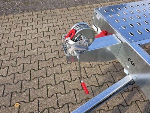 2,7to. Temared | Autotransporter 4,53x2,15m | CAR Deck Plus 4521/2 2.7T Seilwinde mit Bock