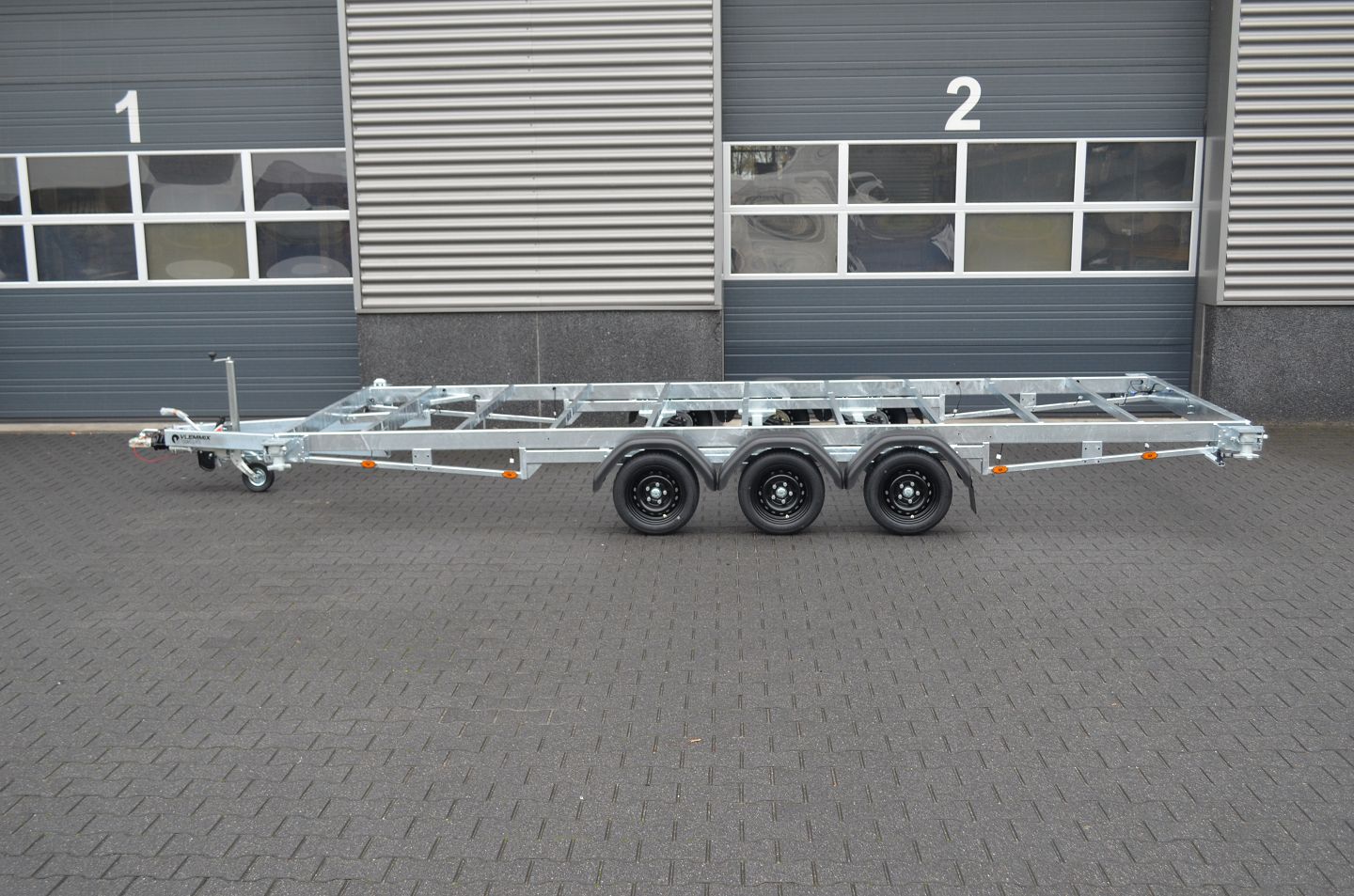 3,5to. Vlemmix Container Anhänger Tandem | Aufbaumaße 6,00mx2,44m | 20FT Container Trailer
