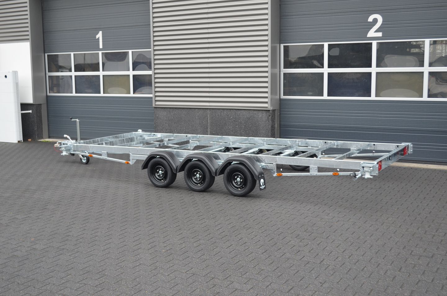 3,5to. Vlemmix Container Anhänger Tandem | Aufbaumaße 6,00mx2,44m | 20FT Container Trailer