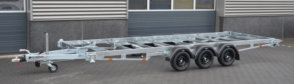 3,5to. Vlemmix Container Anhänger Tandem | Aufbaumaße 6,00mx2,44m | 20FT Container Trailer