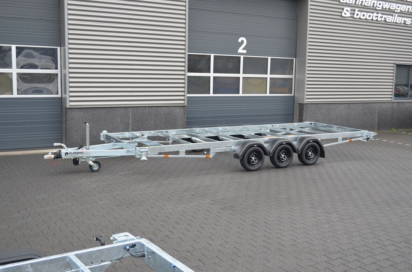 3,5to. Vlemmix Container Anhänger Tandem | Aufbaumaße 6,00mx2,44m | 20FT Container Trailer