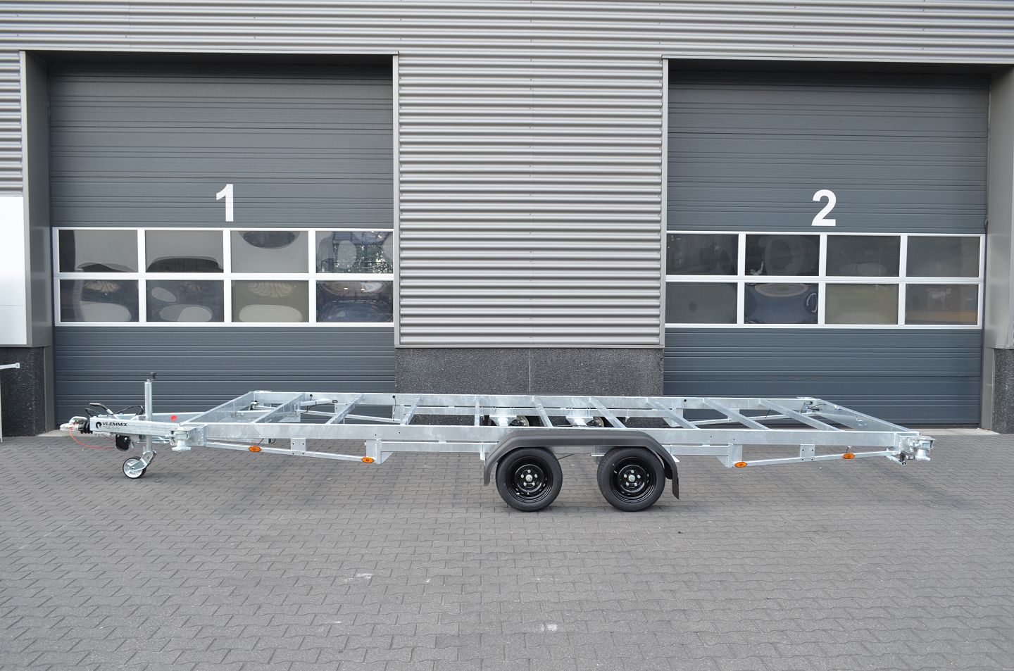 3,5to. Vlemmix Container Anhänger Tandem | Aufbaumaße 6,00mx2,44m | 20FT Container Trailer