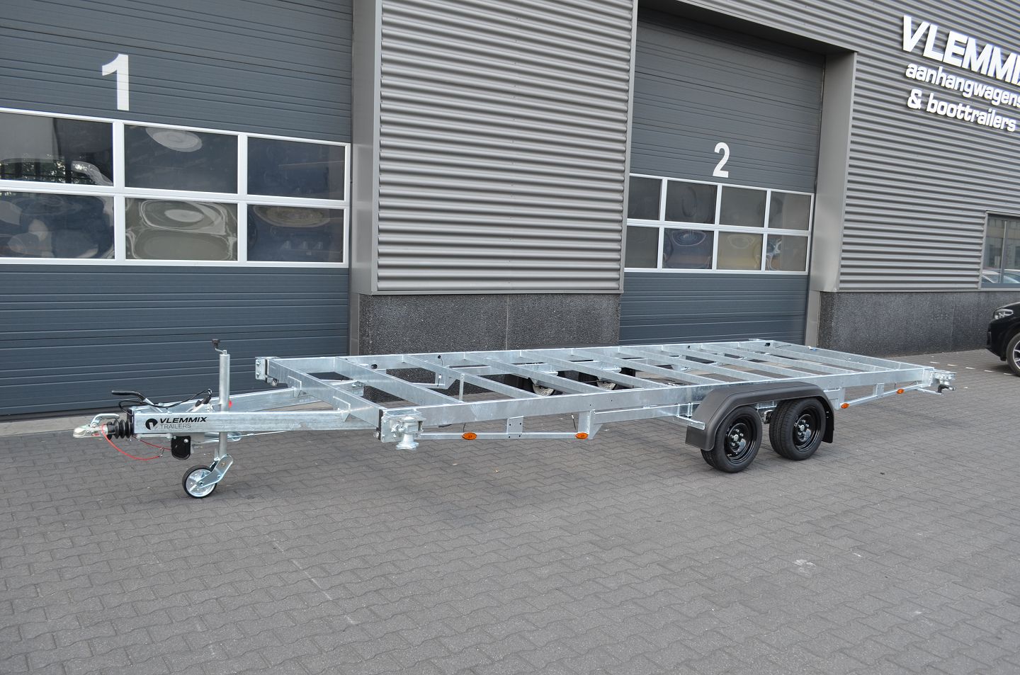 3,5to. Vlemmix Container Anhänger Tandem | Aufbaumaße 6,00mx2,44m | 20FT Container Trailer
