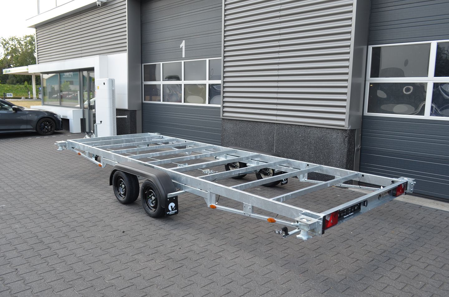 3,5to. Vlemmix Container Anhänger Tandem | Aufbaumaße 6,00mx2,44m | 20FT Container Trailer